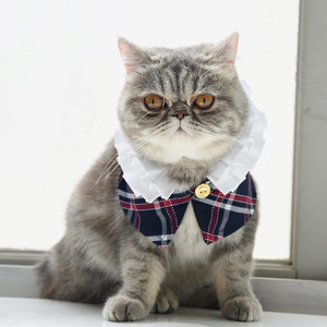 Gato bandana collar traje <span class=keywords><strong>de</strong></span> <span class=keywords><strong>Cabo</strong></span> <span class=keywords><strong>de</strong></span> encargo <span class=keywords><strong>al</strong></span> por mayor <span class=keywords><strong>de</strong></span> gato pañuelo cuadros perro babero - Product Image 5