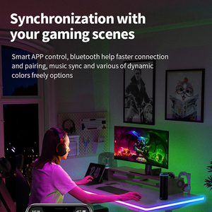 Striscia <span class=keywords><strong>LED</strong></span> Neon RGB Flessibile e Pieghevole Banqcn con Nastro Adesivo, Diffusione in Silicone Senza Riflessi - Product Image 3