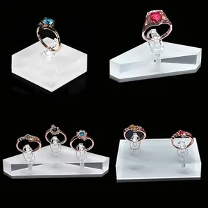 Doorzichtige Acryl Ring Stand Multi-Ring Houder Sieraden Display Stand Sieraden Zilveren Display Rekwisieten
