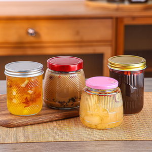 Bouteille carrée en verre transparent avec couvercle haut pour miel, cornichons, confiture, bouteille en verre scellée pour tofu fermenté - Product Image 4