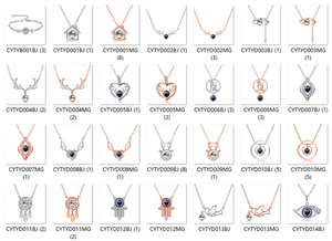 Souvenir d'amour <span class=keywords><strong>Saint</strong></span> <span class=keywords><strong>Valentin</strong></span> Cadeaux Collier S925 Or Rose 100 Langues Je t'aime Collier de projection - Product Image 6