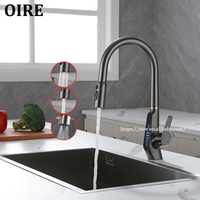 Robinet de cuisine extractible en laiton, nouveau design CE, avec affichage numérique, cartouche céramique, éclairage LED, pour usage hôtelier