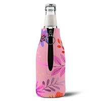 Manchon isotherme personnalisé pour bouteille de bière avec fermeture éclair, en néoprène, portable et pliable pour bouteille de bière