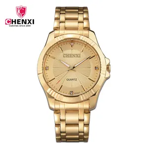 CHENXI 050A 流行风格金钢高品质手表时尚银色男士腕表