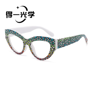 Gafas con Filtro de Luz Azul con Estampado de Leopardo y Ojo de Gato para Mujer, Montura Ancha, Lentes de PC, Anti Radiación - Product Image 4