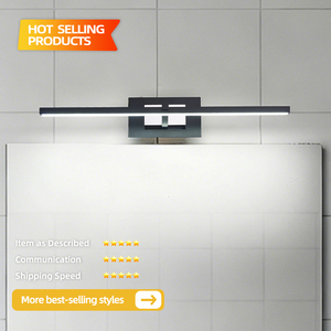 Modern Black Aluminum Wall <b>Lamp</b> LED Dimmable <b>Touch</b> Control 3500K Warm White Surface Mounted for Bathroom - Product Image 2