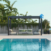Pergola Sweet Home 3x4 avec toit à lames motorisé en aluminium, imperméable, pour patio extérieur, jardin, gazebo, protection solaire, décorations de jardin