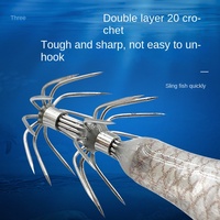 Simulation lumineuse ABS crevettes leurres plomb plomb crevettes appâts gabarits calmar crochet pour la pêche de fond mer poulpe calmar leurre