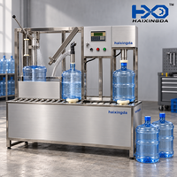 Machine semi-automatique 3-en-1 industrielle de lavage, remplissage et bouchage de bouteilles de 5 gallons pour ateliers d'eau en fût et usines de purification