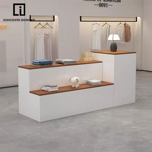 Thiết kế hiện đại nhiệm vụ ánh sáng Cửa hàng quần áo hiển thị tủ Thời trang Hiển thị trung tâm đơn vị cho quần áo đảo siêu thị kệ - Product Image 5