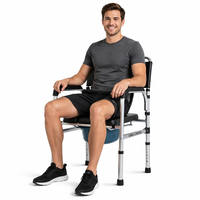 Chaise de douche en forme de U avec découpe, tabouret de douche antibactérien, chaise de salle de bain avec dossier et accoudoirs pour le dropshipping