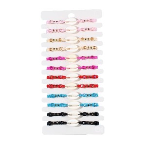 Marine Life Beach Collection 12pcs/<b>Set</b> Turquoise Cowrie Seashells Anchor Turtle <b>Beaded</b> Wrap Bracelets - Product Image 5