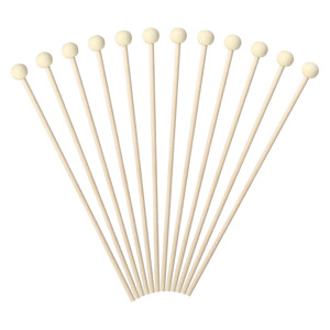 Wooden Fruit <b>Skewers</b> Small Disposable Party Cake Dessert Stirrers White Color - Product Image 1