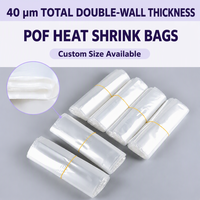 Sacs thermorétractables POF souples et brillants sur mesure, transparents, à extrémité ouverte, coupés en ligne droite, écologiques, de qualité médicale pour l'alimentation