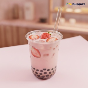 Poudre de thé au lait à la fraise, sac de 1 kg, Halal, HACCP, pour les fabricants de bubble tea et de thé au lait - Product Image 3