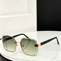 Lunettes de soleil unisexes de luxe, haute qualité, UV400, monture carrée en métal, légères, design, verres noirs personnalisés, livraison directe d'usine
