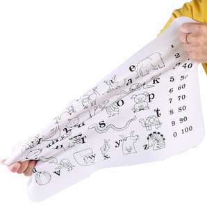 Tapis en silicone réutilisable pour graffitis, tapis de dessin lavable, tapis de table à manger avec alphabet et chiffres, tapis d'apprentissage en silicone pour bébé - Product Image 3
