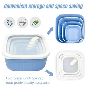 Congelatore a microonde sicuro ciotole da portata con coperchi per avanzi di preparazione del pasto frigo organizzazione chicchi secchi - Product Image 4