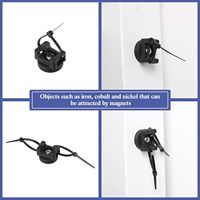 Base de support magnétique forte support de fil noir clips de câble magnétiques polyvalents support de cravate à fermeture éclair aimant de serre-câble NdFeB aimant de Pot