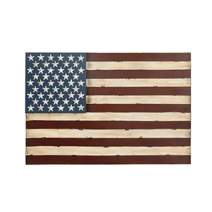 Custom Home Achtergrond Afbeelding Schilderij Kunstwerk Amerikaanse Woonkamers Kantoor Usa Vlag Hout Teken Muur