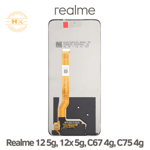 Écran tactile LCD pour téléphones mobiles Realme C75 4G C67 4G Realme 12 5G 12X 5G Noir sans cadre - Product Image 2