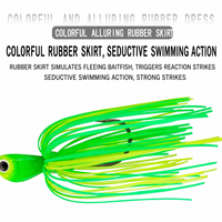Leurre de pêche rotatif multi-composants à paillettes pour la pêche au bar, avec corps synthétiques et action de nage réaliste