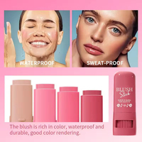 Stick de blush crème végétalien OEM, marque privée, multi-usages, teinte pour les lèvres et les joues, pigmenté, naturel, à base de plantes, hydratant, maquillage pour le visage