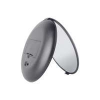 Miroir de courtoisie rond portable de poche compact personnalisé éclairé par LED en alliage avec lumières pour cosmétiques ou cadeaux