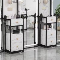 Dernier modèle Mobilier de salon Chariot de salon en or Chariot beauté amovible Chariot de rangement pour maquillage