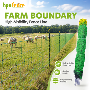 HPSFENCE ODM/OEM ECNE050-E Malla Eléctrica para Ovejas, Rollo de Cerca Portátil <span class=keywords><strong>Verde</strong></span> para Pastoreo, Corral Temporal, Granja - Product Image 5