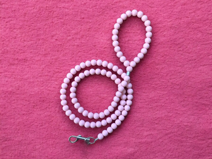 Correa para Perro con Cuentas, Color Rosa Pastel, Diseño Único, Hecha a Mano, para Cachorros y Gatos - Product Image 3