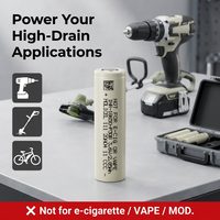 Batterie Li-ion authentique INR18650-P30B 3000mAh 3.6V 30A à décharge élevée avec charge rapide 6A pour drones de course FPV