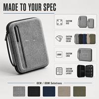 Housse de protection pour ordinateur portable EVA, sac de voyage pour bureau, avec fermeture éclair, poche pour chargeur USB et batterie externe