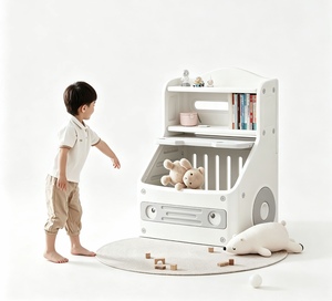 Cassettiera per Bambini Stile Automobile con Motivo a Biscotti, Facile da Trasportare, per Conservare Vestiti e Giocattoli - Product Image 2