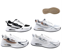 Zapatillas deportivas casuales de malla transpirable de talla grande para hombre 2025 al por mayor, con cordones suaves, a la moda, para primavera y otoño, que aumentan la altura.