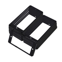 Couvercle de micro Humbucker pour guitare, cadre plat, ensemble de remplacement pour guitare électrique ou basse (noir)