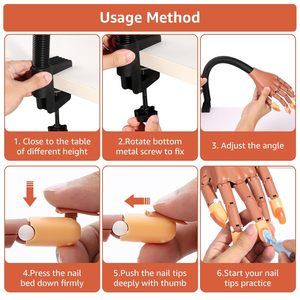 Main Prothétique d'Exercice en PVC Élastique, Modèle Anatomique, Kit d'Entraînement des Ongles, Kit de Doigts Réglables, Exercices pour Débutants en Sciences Médicales - Product Image 6