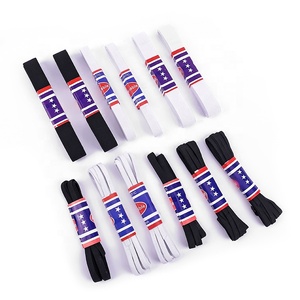 Chất lượng hàng đầu độ đàn hồi cao Dây thắt lưng <span class=keywords><strong>Polyester</strong></span> vải dệt kim Crochet đen trắng trong kho - Product Image 1