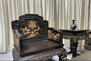 Muebles de Madera Sólida para Sala de Estar, Estilo Chino Clásico de las Dinastías Ming y Qing, Madera de Redwood Antigua - Product Image 5
