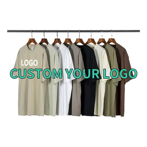 เสื้อยืดผู้ชายคุณภาพสูง ผ้าฝ้าย 100% 290gsm เสื้อยืดโอเวอร์ไซส์แบบยูนิเซ็กซ์ สไตล์ฮิปฮอป พิมพ์ลายโลโก้แบบพัฟฟ์ สำหรับผู้ชาย - Product Image 1