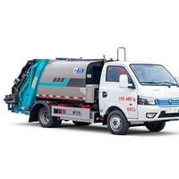 Camion à ordures compacteur hydraulique à transmission manuelle de 5 mètres cubes, électrique, nouvelle énergie, 42 Dongfeng
