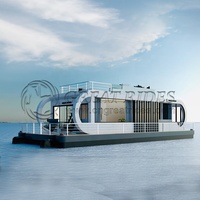 Péniche flottante Construction d'eau Maison flottante Bateau Fête de l'eau Bateau Hôtel Bateau