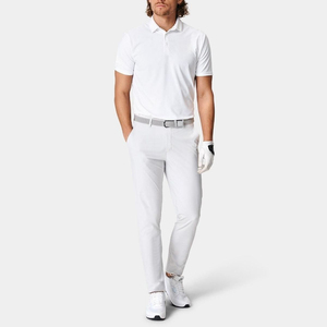 Pantalon de golf pour homme, style business, coupe droite, blanc, coupe slim, brodé, tissu extensible respirant, pantalon sportif - Product Image 4