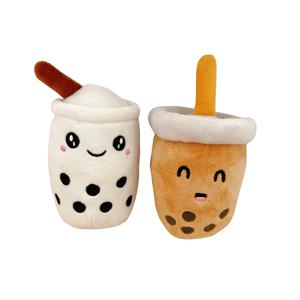 Juguete de peluche Boba Milk Tea Dog con chirriador para masticar y jugar - Product Image 4