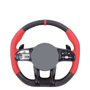 Volante de Coche de Fibra de Carbono con Cuero Liso y LED Personalizado, Gran Oferta <span class=keywords><strong>2022</strong></span> para Benz - Product Image 5