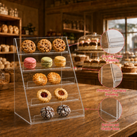 Nouvelle arrivée, table de comptoir empilable stable de qualité supérieure, facile à assembler, présentoir à étages pour confiseries, friandises, gâteaux, en acrylique