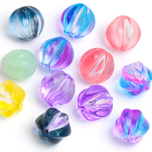10mm Popular Design Colorful Glass Pumpkin Loose <b>Beads</b> Through Hole Lantern Accessories Jewelry Making - Product Image 1