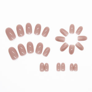 Venta al por Mayor de 24 <span class=keywords><strong>Uñas</strong></span> Postizas Redondas Medianas de <span class=keywords><strong>Color</strong></span> <span class=keywords><strong>Rosa</strong></span> Puro, <span class=keywords><strong>Uñas</strong></span> Artificiales Adhesivas - Product Image 3