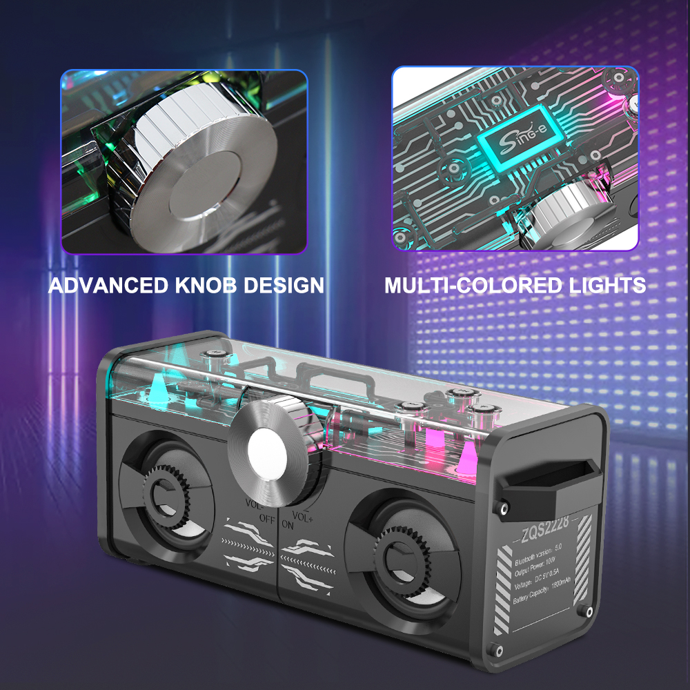SING-E ZQS2228 Portable Bluetooth Speaker - Mini & Powerful