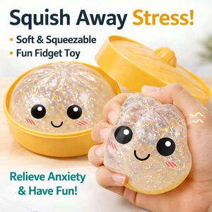 Anxiety Relief Giant Glitter Dumpling Toys Dumplings Stress Balls Soft <b>Fidget</b> Sensory Toy Glitter Dumpling Squishy - Product Image 3